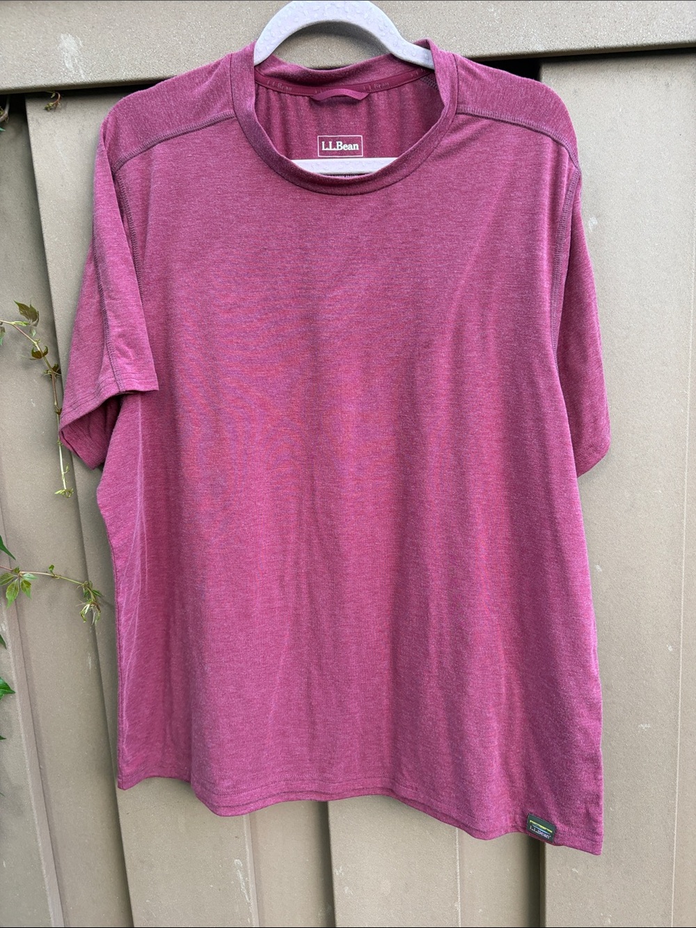 L.L. Bean Men's Short-Sleeve Crewneck Tee in Plum